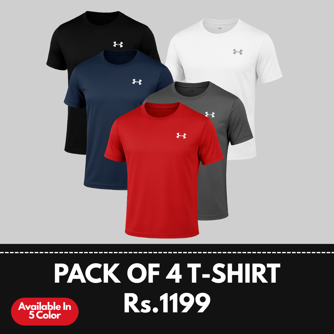 Pack of 4 Premium T-Shirts – Only Rs.1199/-