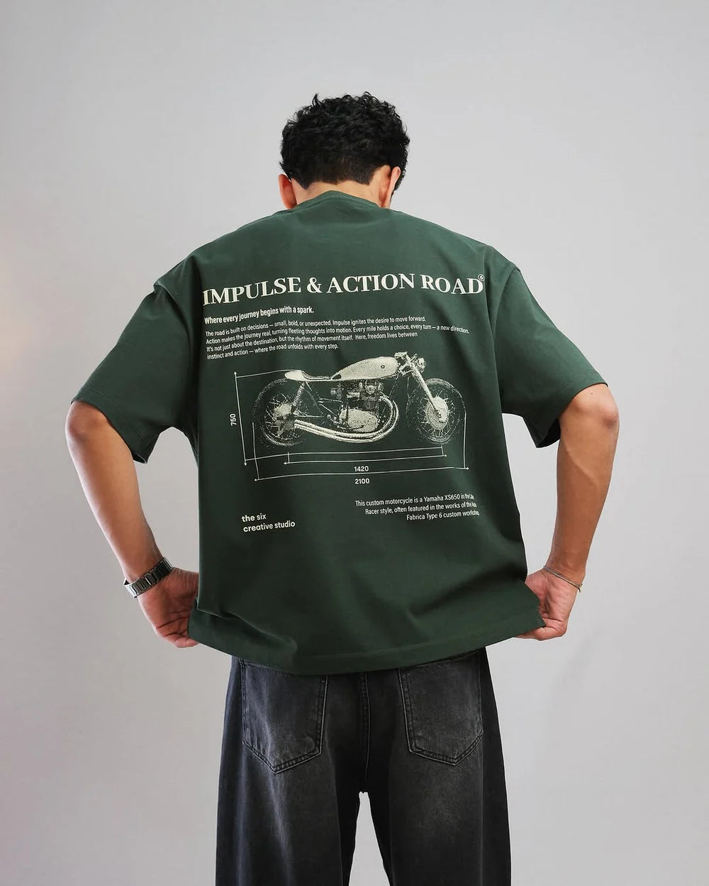 T-shirt Impulse & Action Road Green