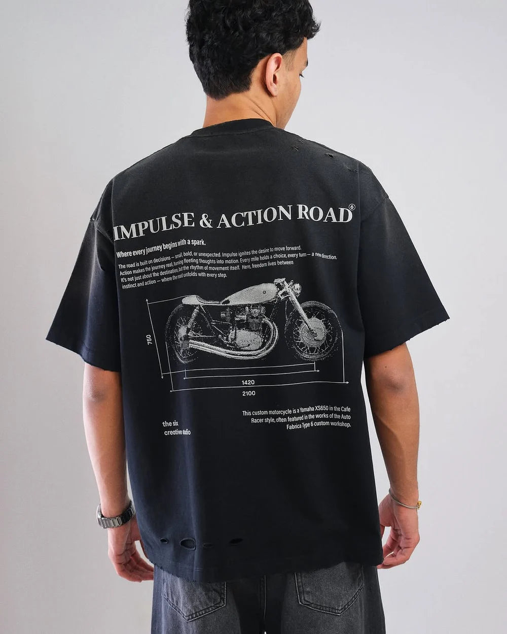 T-shirt Impulse & Action Road Black