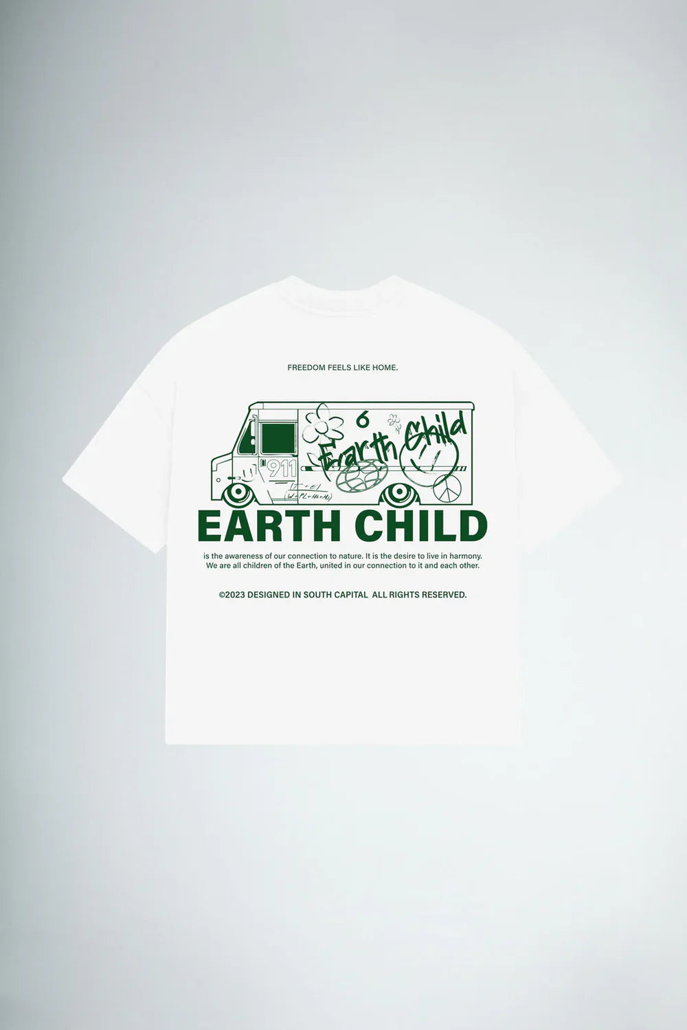 T-shirt Earth Child White